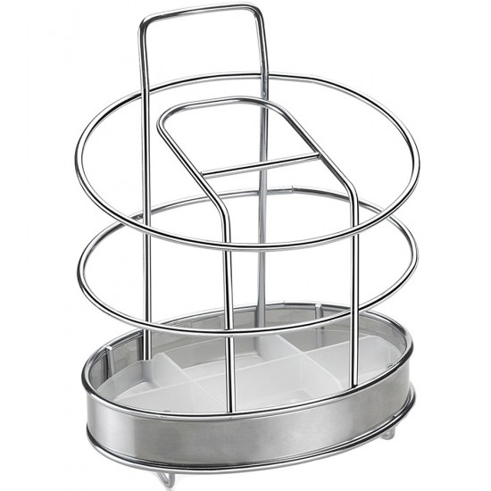 Porta Talheres 13,cm Lagura Por 16,5cm Altura Cromado